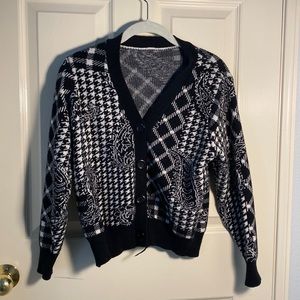 Abstract cardigan size small. Extremely soft and barely worn.